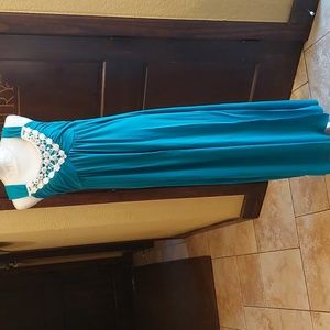 A beautiful green maxi large sundress